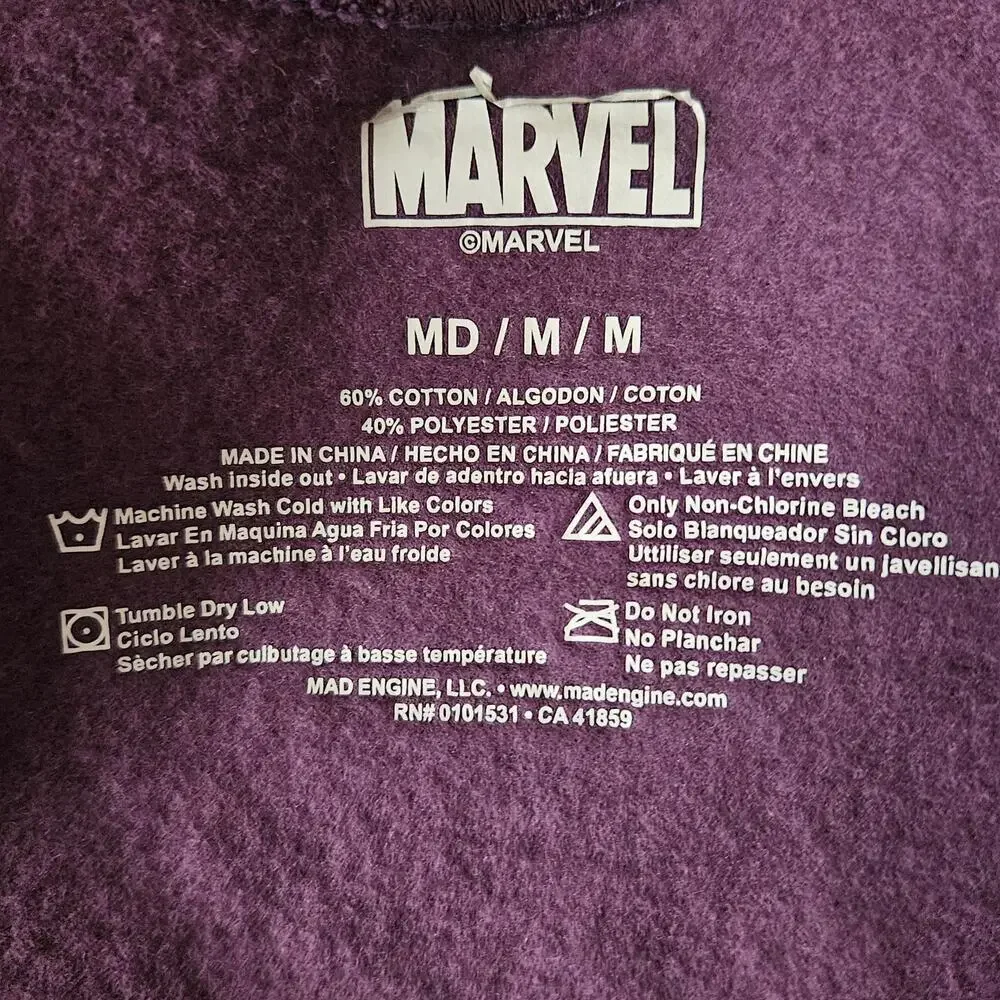 Black Panther Marvel Crop Cotton Blend Sweatshirt Size Medium New with Tag